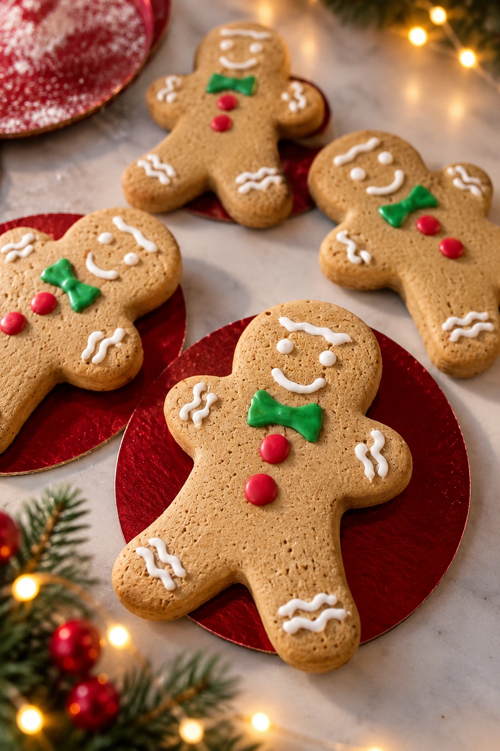 Galletas grandes de jengibre decoradas, fotografía del catálogo