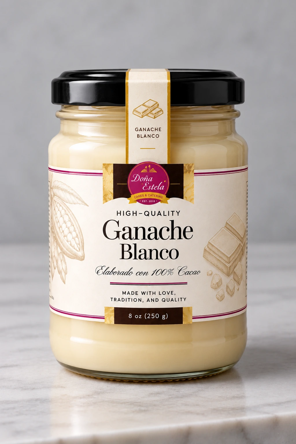 Ganache Blanco, fotografía del catálogo